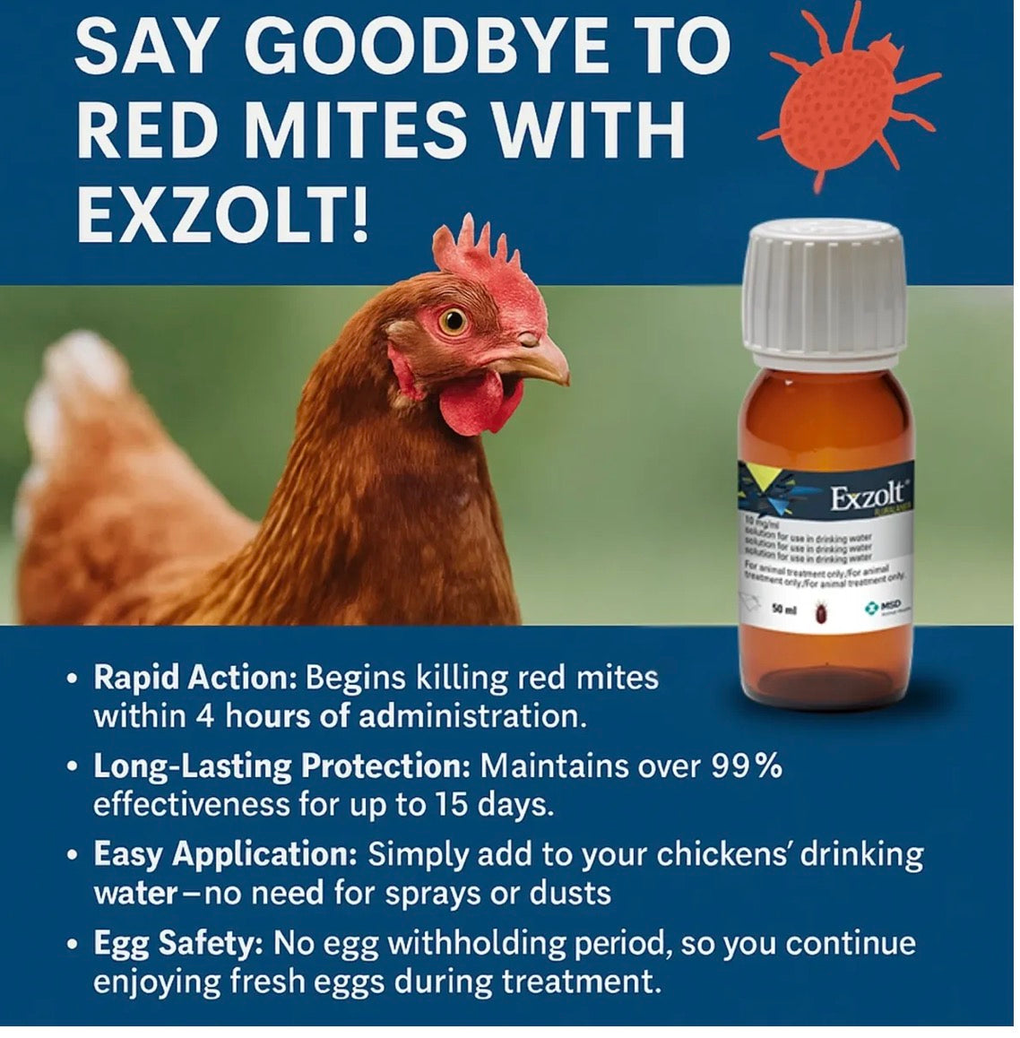 Exzolt Red Mite Treatment